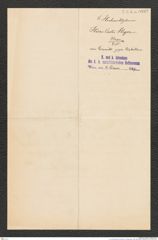 k.k. naturhistorisches Hofmuseum, Intendanzakten 1885-1896 (Hauer), Aktenzahl Z.5.A.a/1889, Seite 1